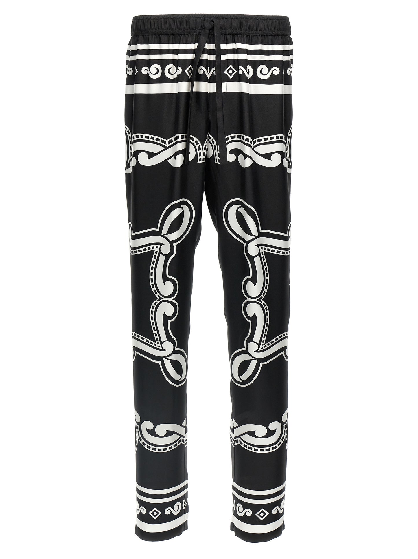 Dolce & Gabbana Bicolor Silk Casual Pants