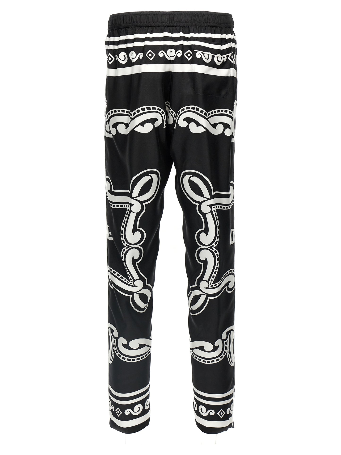 Dolce & Gabbana Bicolor Silk Casual Pants