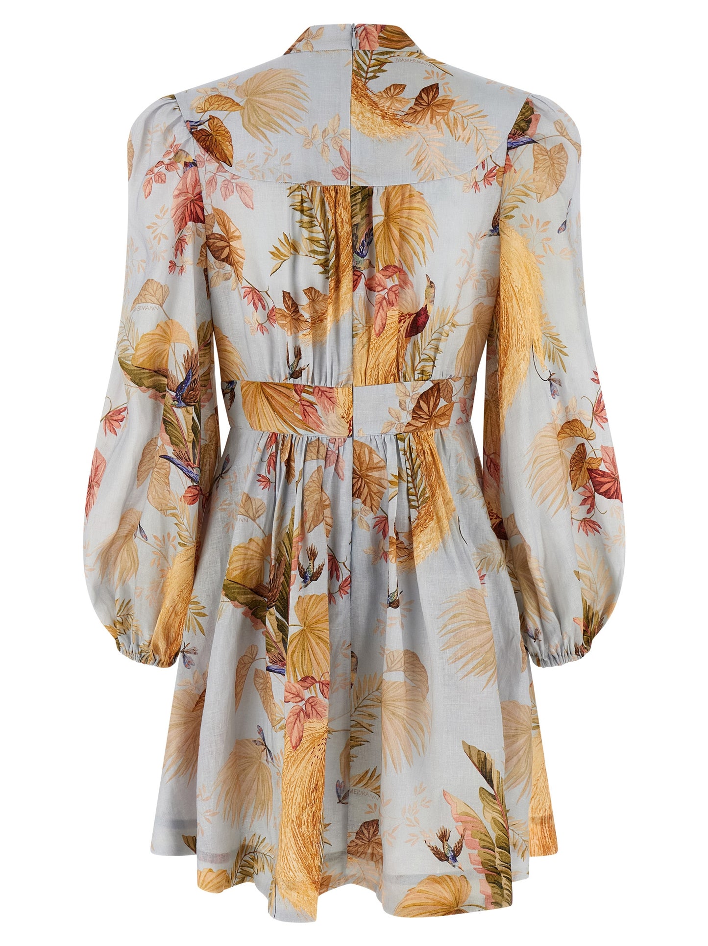 Zimmermann Blue Linen Short Dress