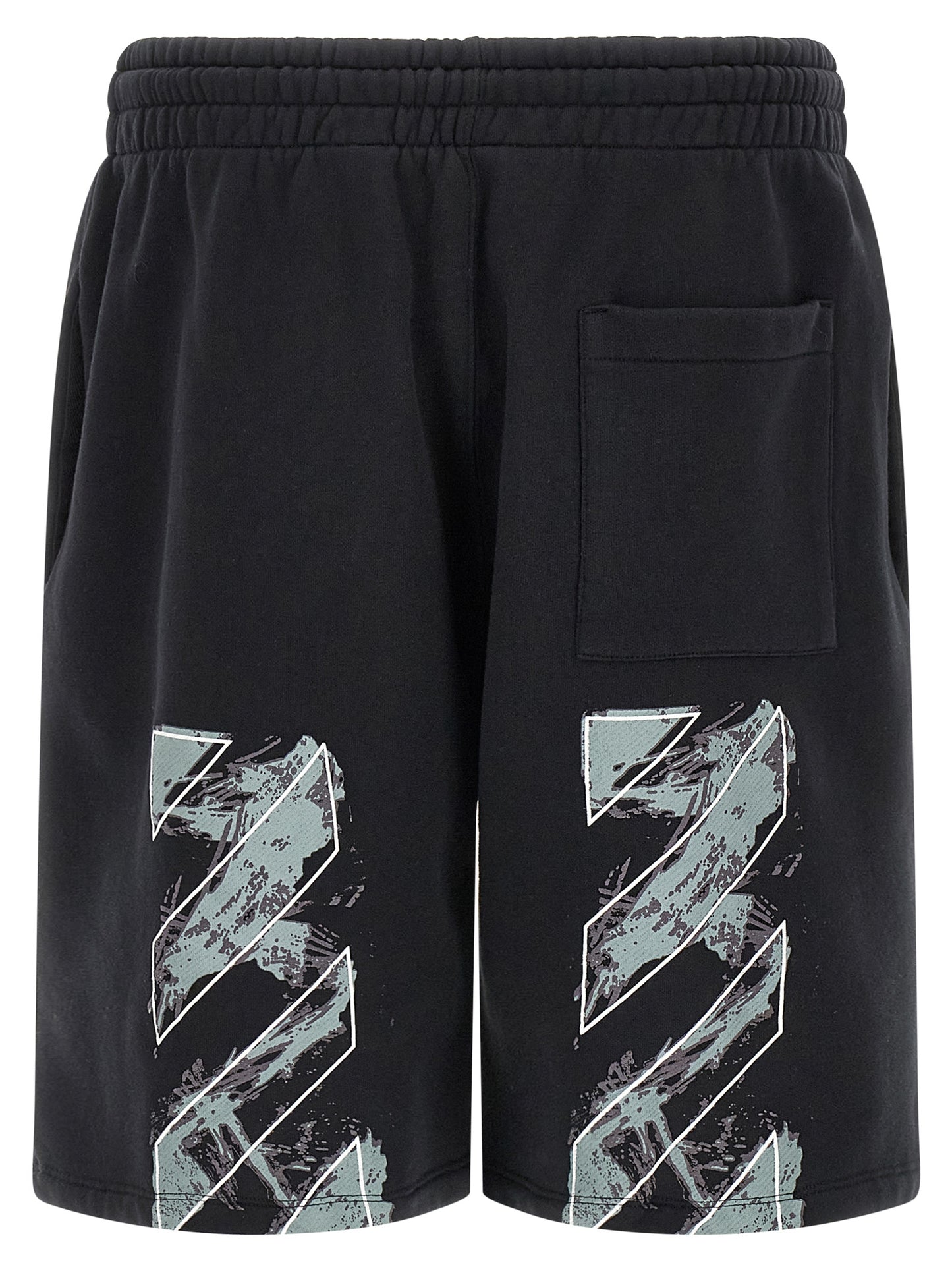 Off-White Black Cotton Bermuda Shorts