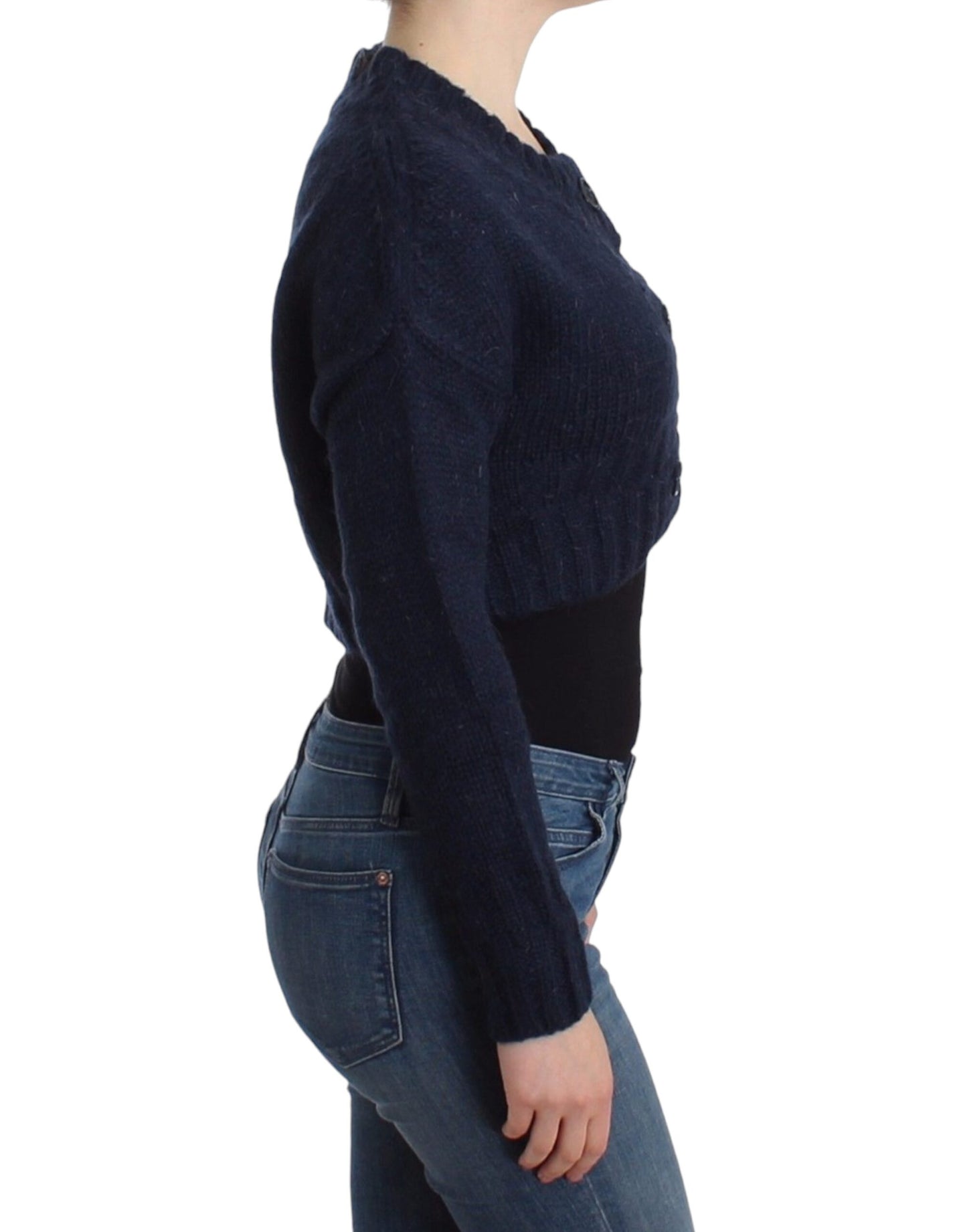 John Galliano Blue cropped cardigan