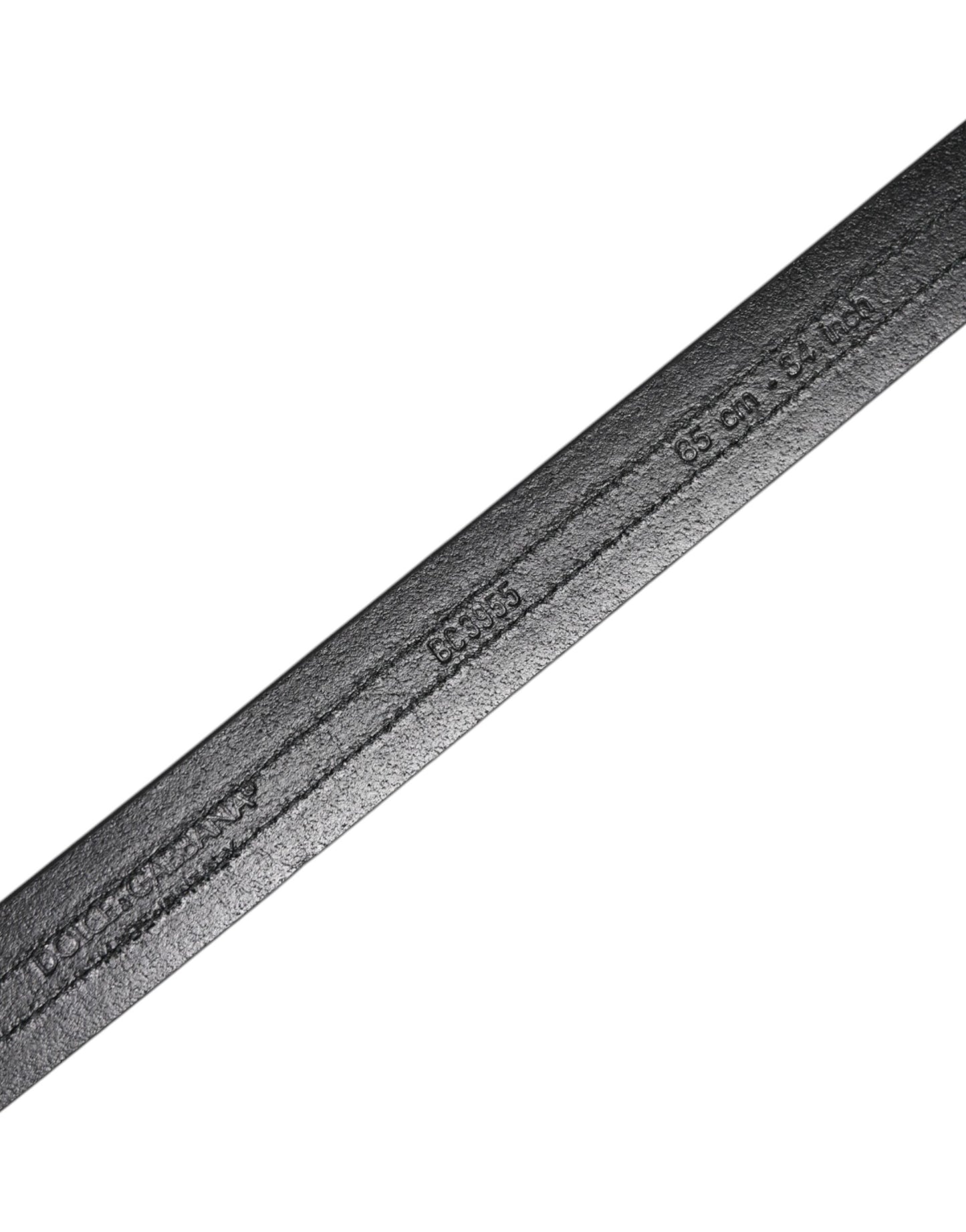 Dolce & Gabbana Black Burgundy Calfskin Metal Logo Buckle Belt