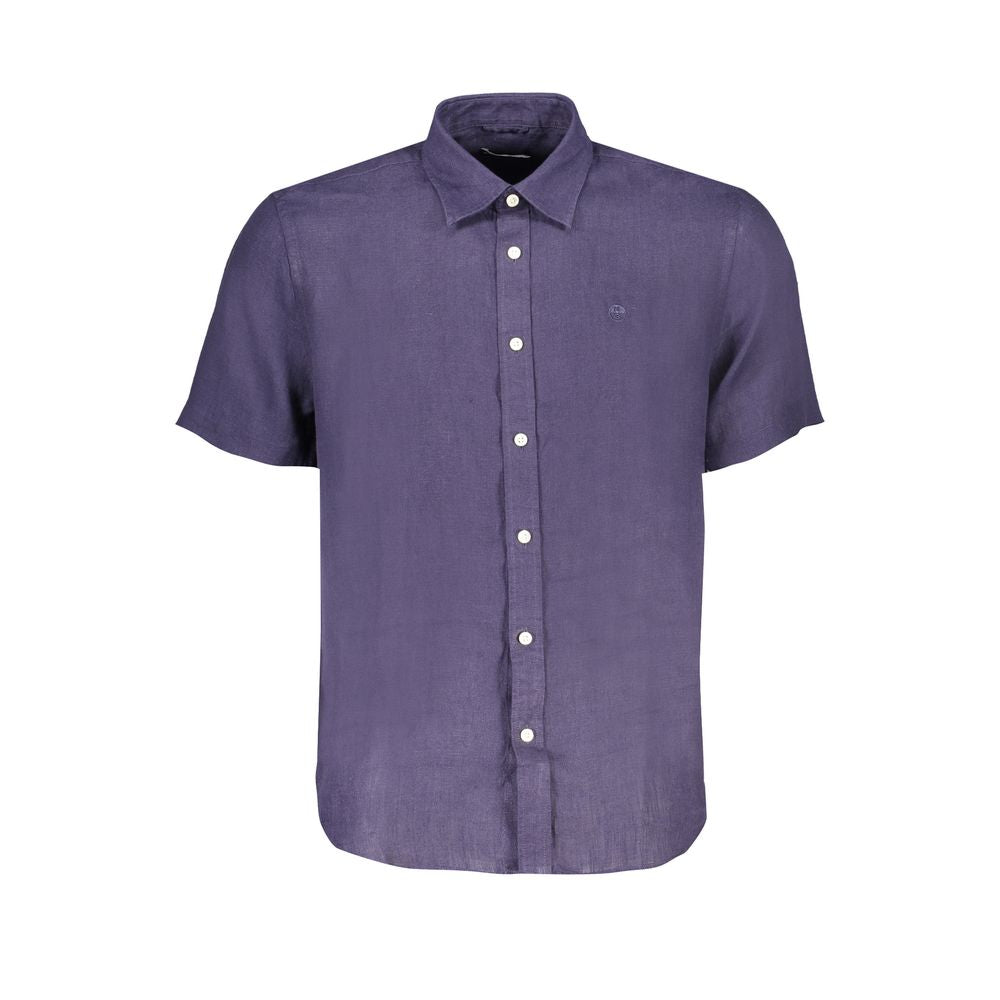 North Sails Blu Linen Men's Shirt