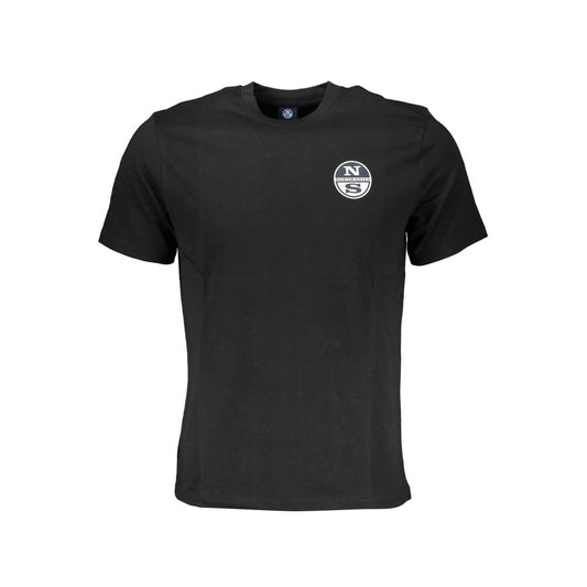 North Sails Black Cotton Men T-Shirt