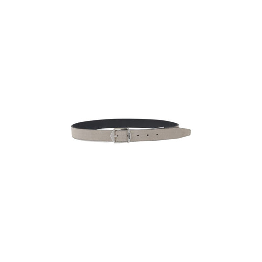 Antony Morato Gray Leather Regular Belt