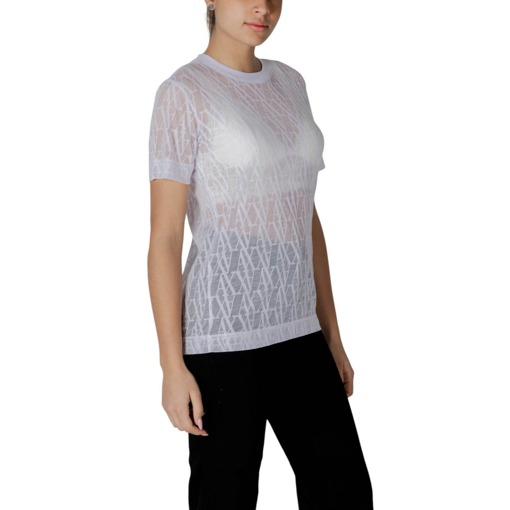 Armani Exchange White Polyester T-Shirt
