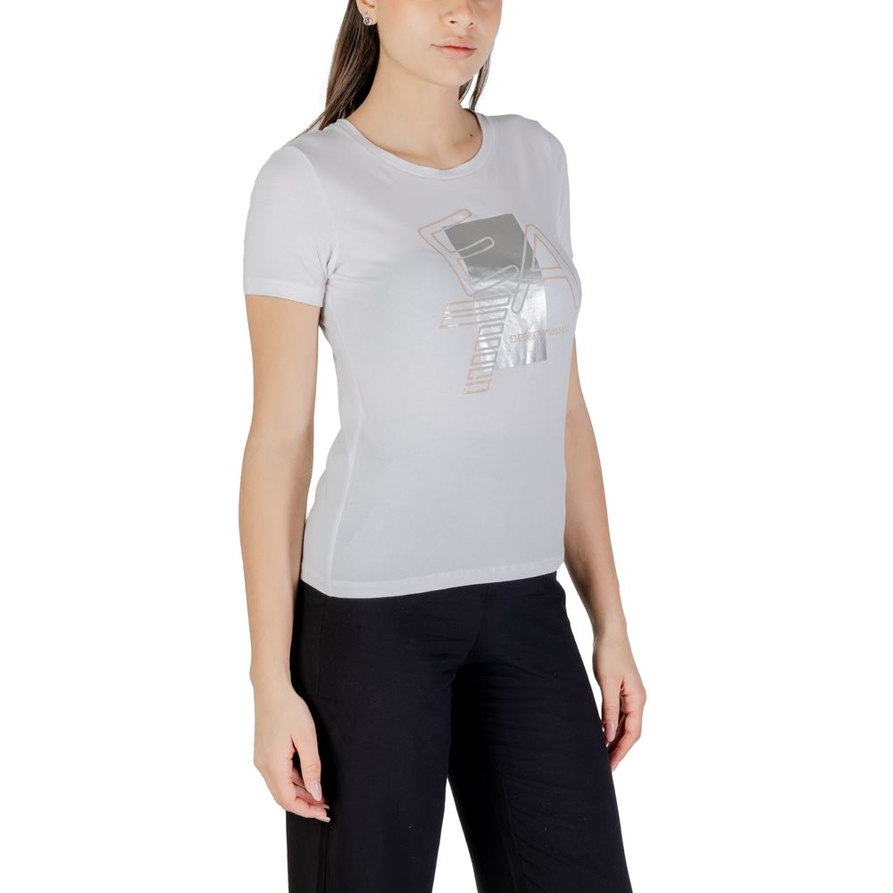 EA7 Emporio Armani White Cotton T-Shirt